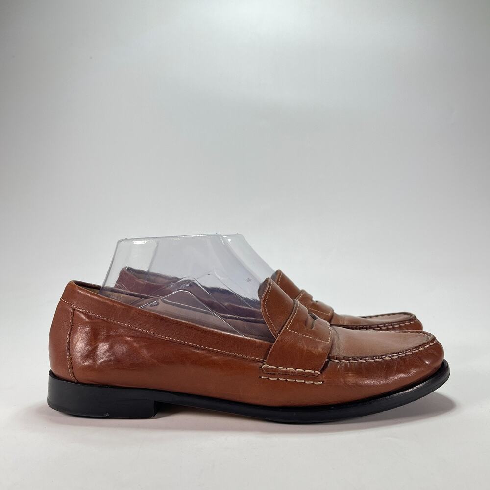 Cole Haan Pinch Classic Brown Leather Slip On Penny Loafers Women's Size 9.5 B